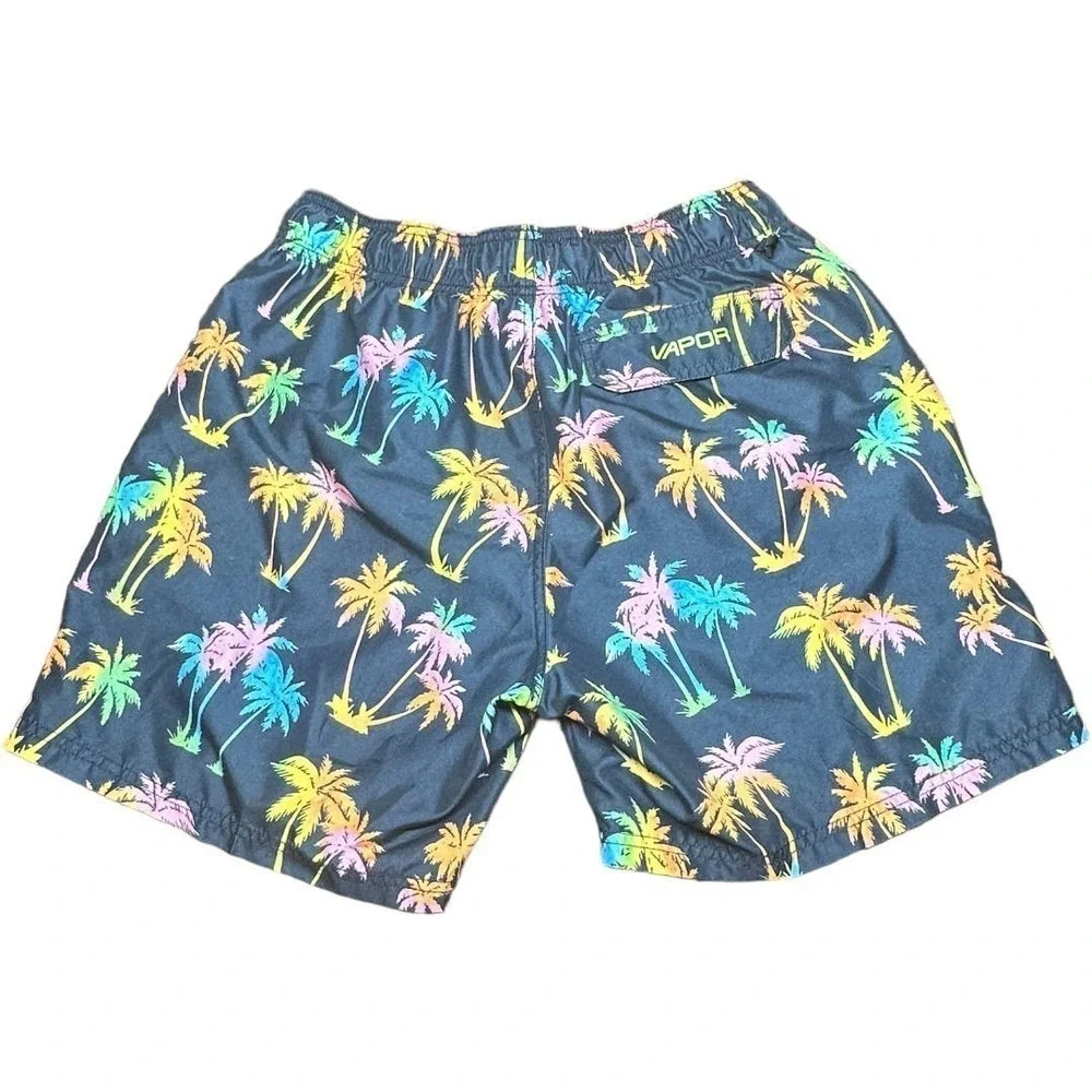 Body Glove Vapor All Over Palm Tree Drawstring Swim Trunks With Pockets SZ L/34